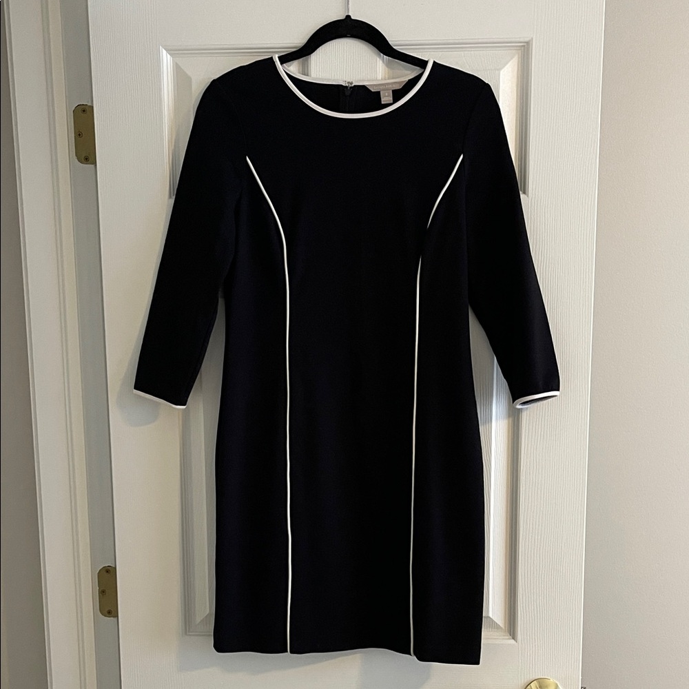 Banana Republic Black Dress with White Accents